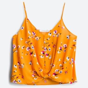 Devon knot front cami crop blouse